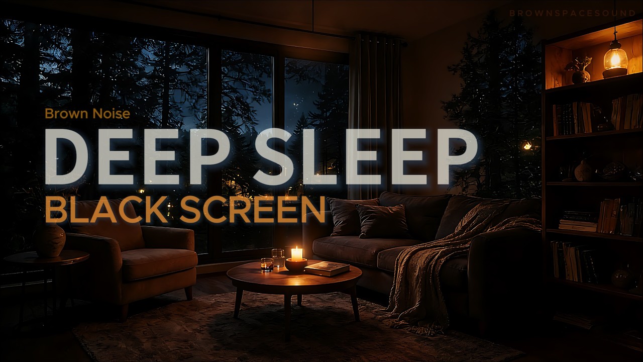 Brown Noise for Deep Sleep | Black Screen | 8 Hours (No Loop)