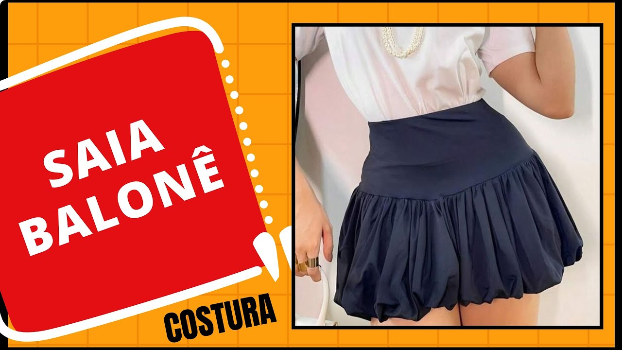 Saia balonê - costura