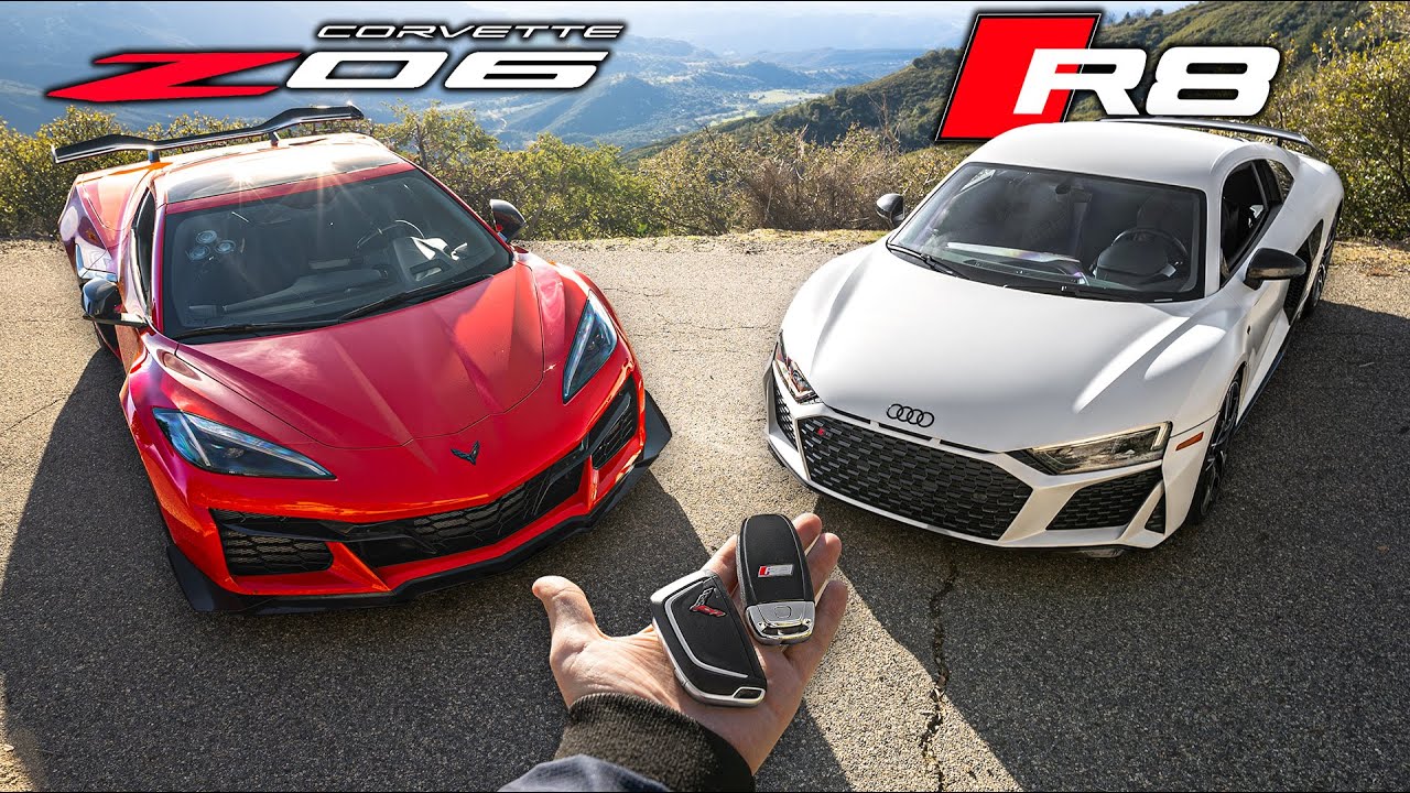 C8 Corvette Z06 v Audi R8 V10 | Battle of the NA Supercars