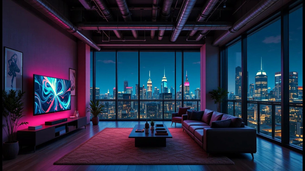Late Night Neon Rain 🌙 Relaxing Lofi Hip Hop for Study, Work, Sleep & Calm Gaming Vibes