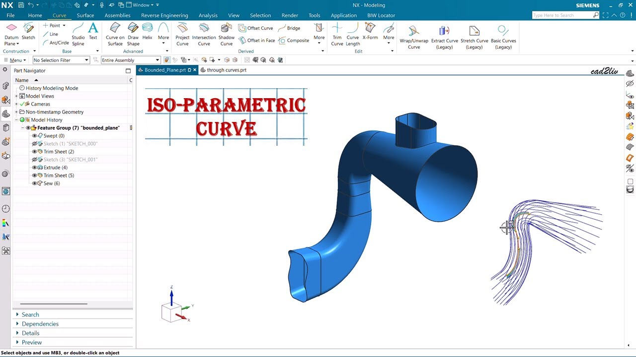 NX_Surface_Modeling | #Iso-parametric Curve | Iso-parametric Curve in NX | #nxtutorials | Cad2liv