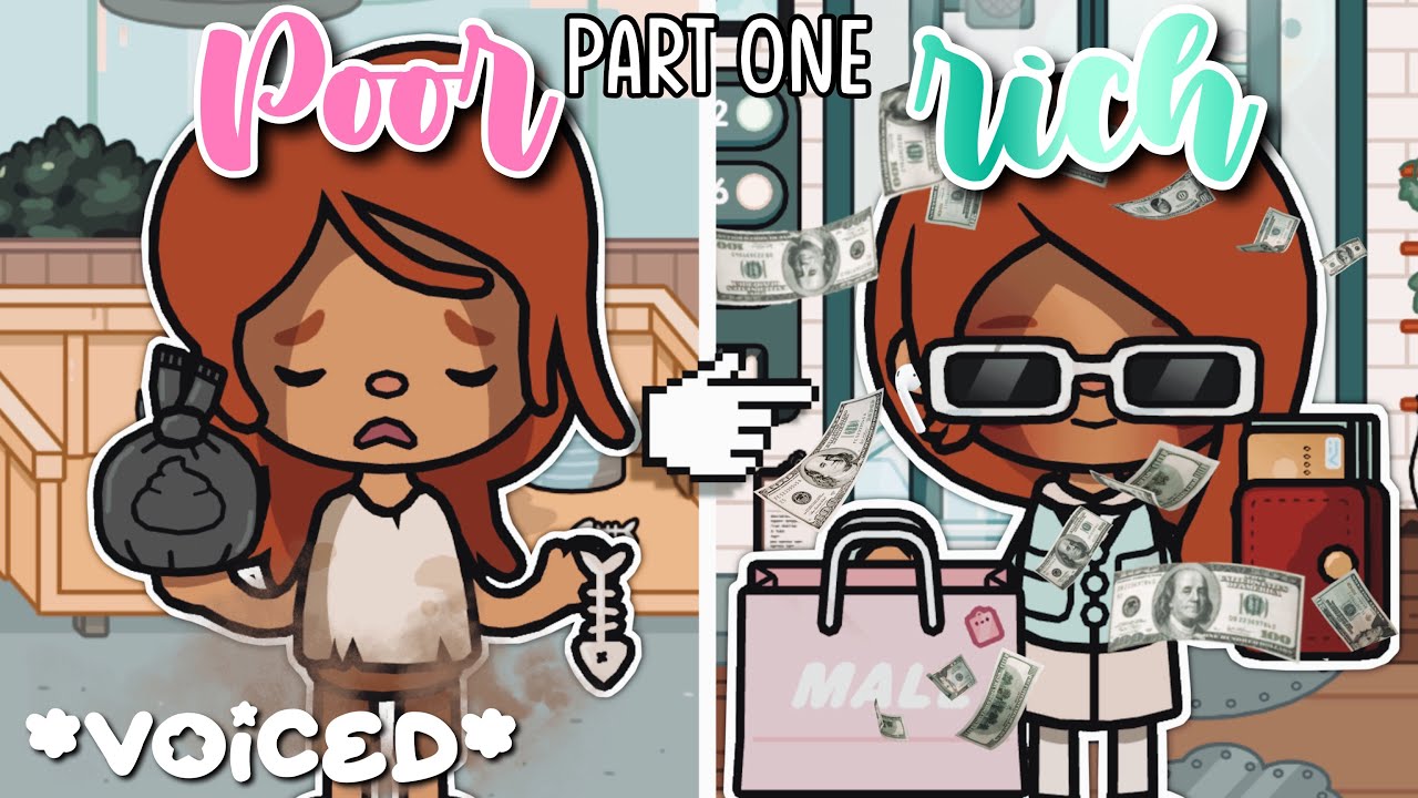POOR to RICH 🤑 | WITH *VOICE* 🔊 PART 1 | toca boca TIKTOK roleplay ❌ NOT MINE