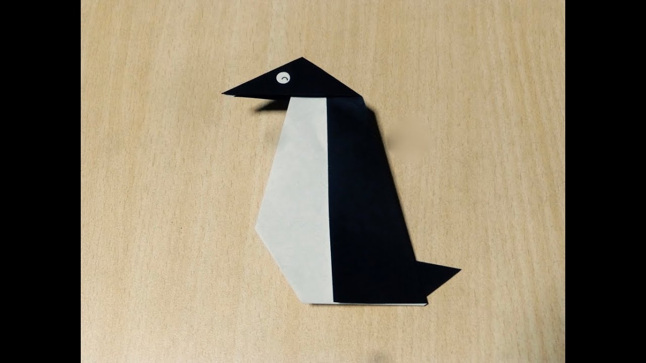 Cómo hacer pingüino. Origami. El arte de doblar papel.