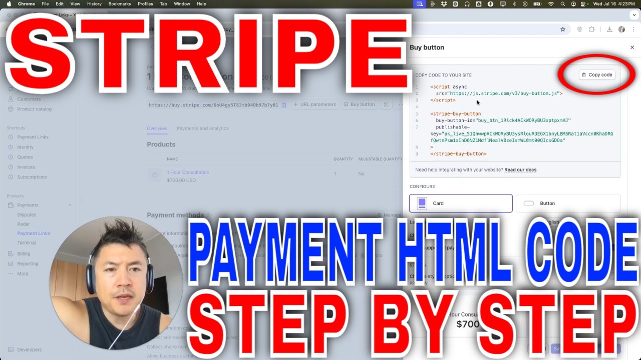 ✅ How To Get Stripe Payment HTML Embed Code 🔴