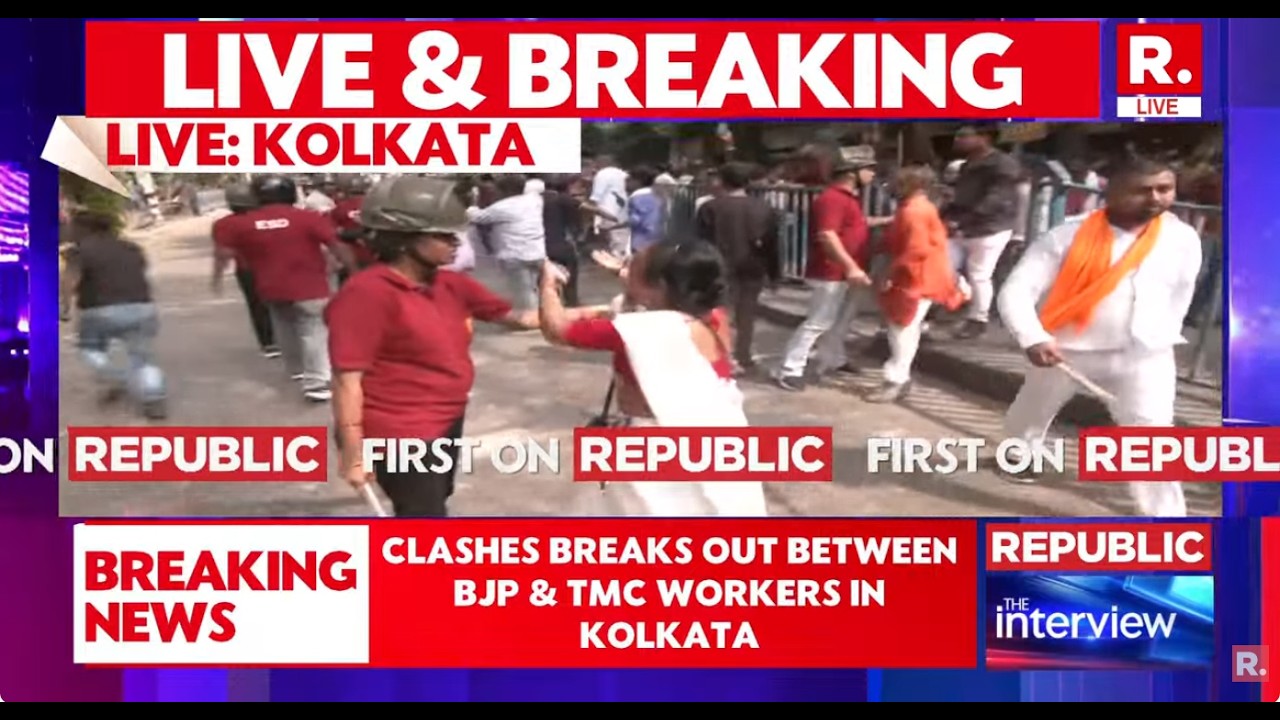 BREAKING LIVE: Clashes Breaks Out Between BJP & TMC Workers In Kolkata Ahead Of PM Modi Rally