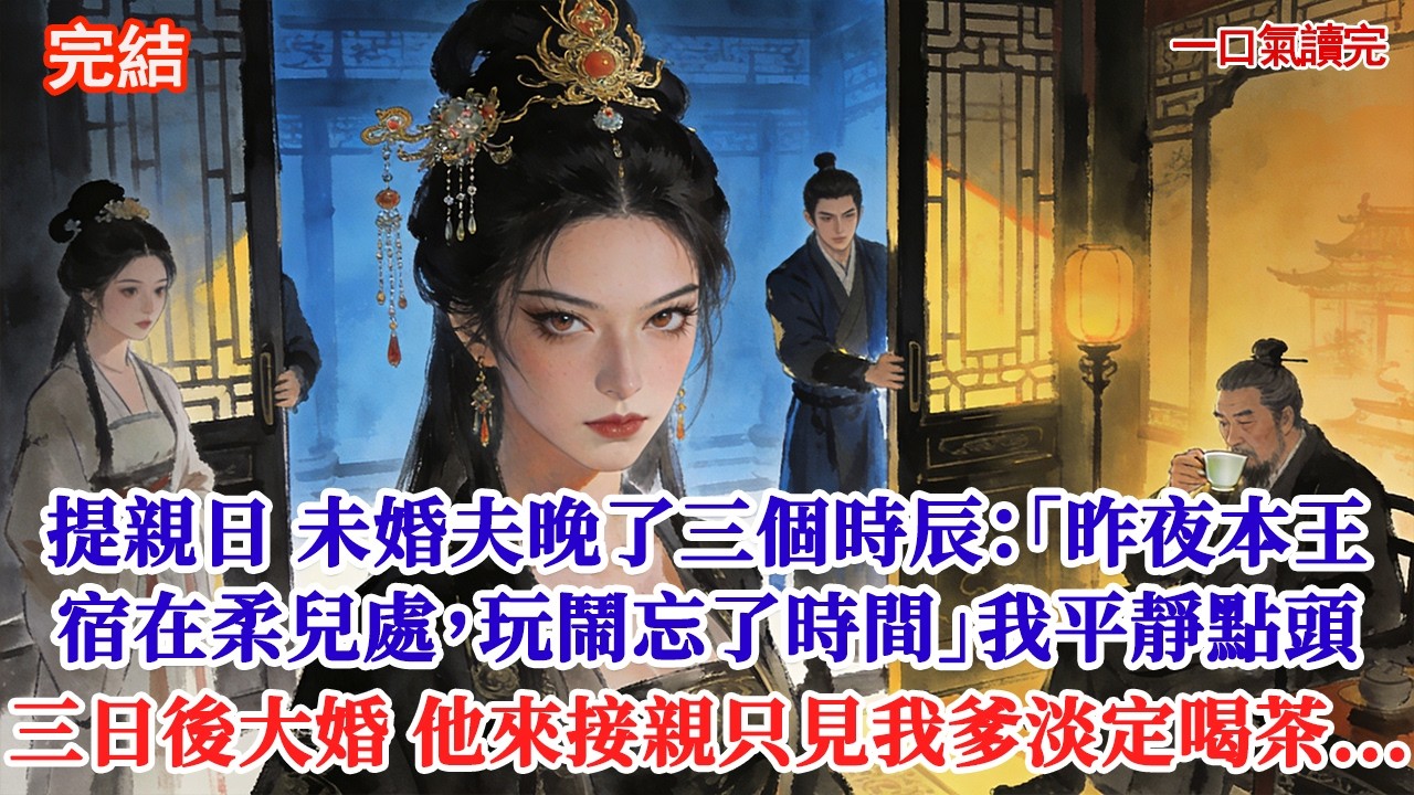 提親日，未婚夫晚了三個時辰姍姍來遲：「昨夜本王宿在柔兒處，玩鬧忘了時間你別介意」我平靜點頭，三日後大婚，他來接親只見我爹淡定喝茶...#追妻火葬場#愛情#小說