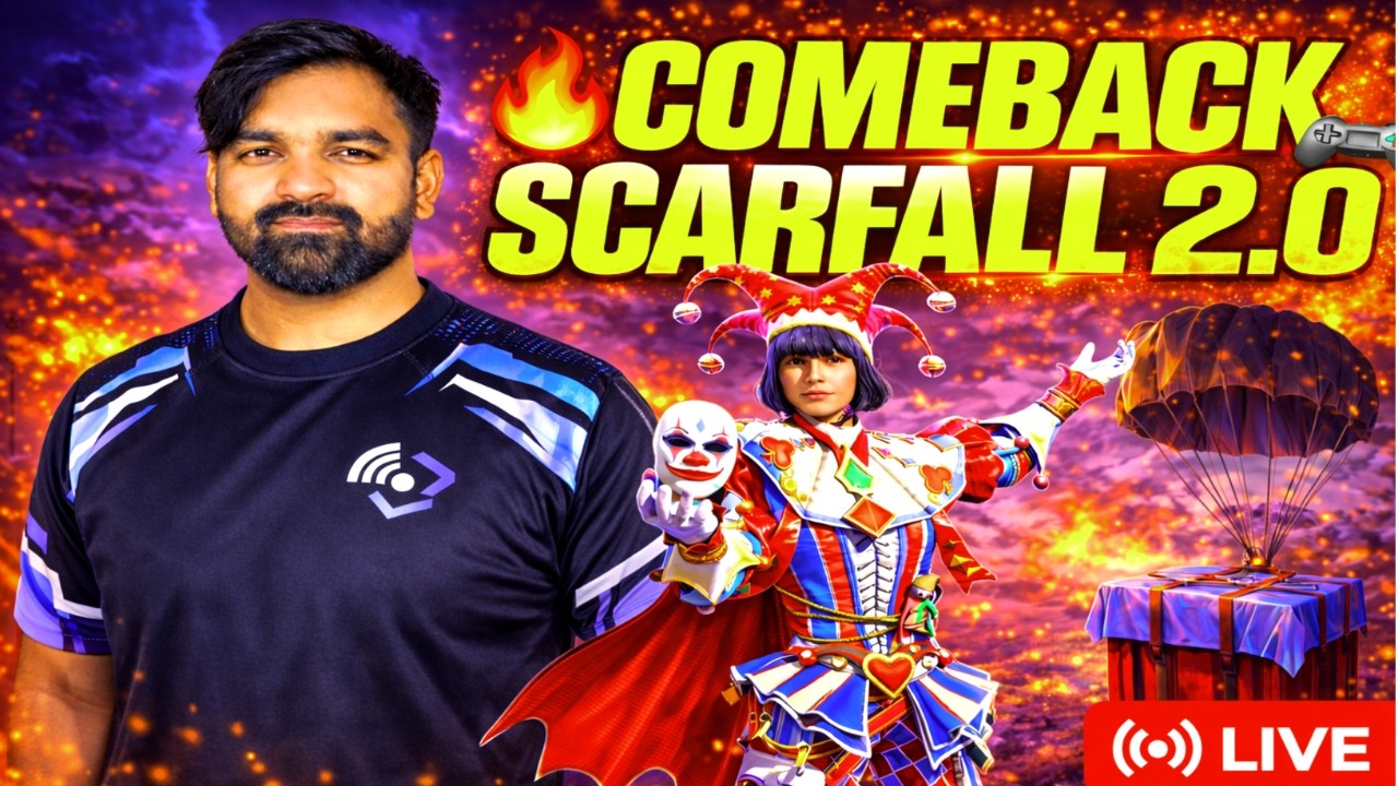 😍SCARFALL 2.0 LIVE STERAM✌️JUNGE MAP😉 NEW INDIAN GAME #battleroyalegame