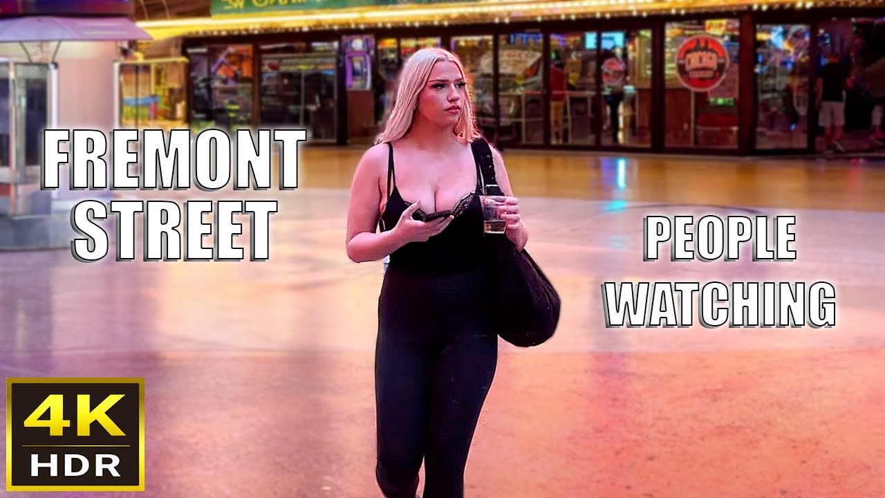 Fremont Street Las Vegas Midnight People Watching | Downtown Las Vegas