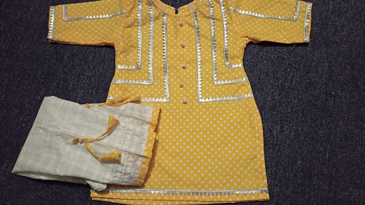 Baby girl shalwar kameez ||cutting and stitching of shalwar kameez||
