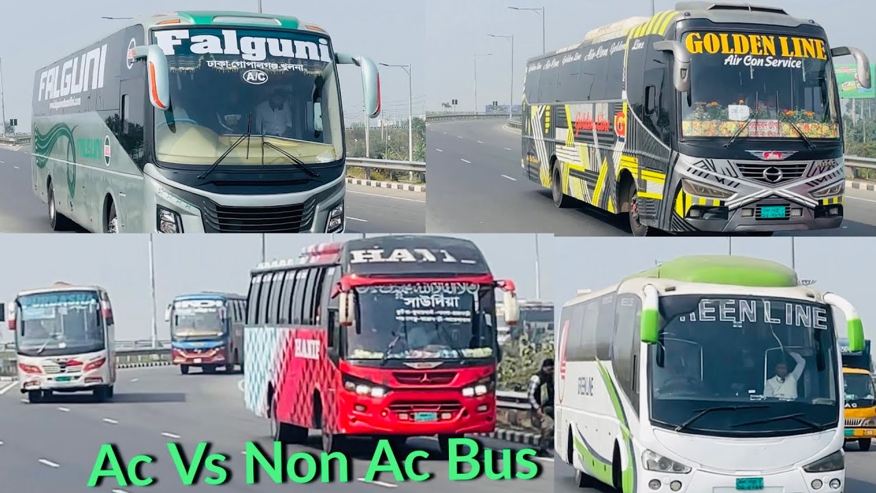 এসি বাসের কঠিন বাউলি  | Falguni Vs Golden Line Vs Green Line