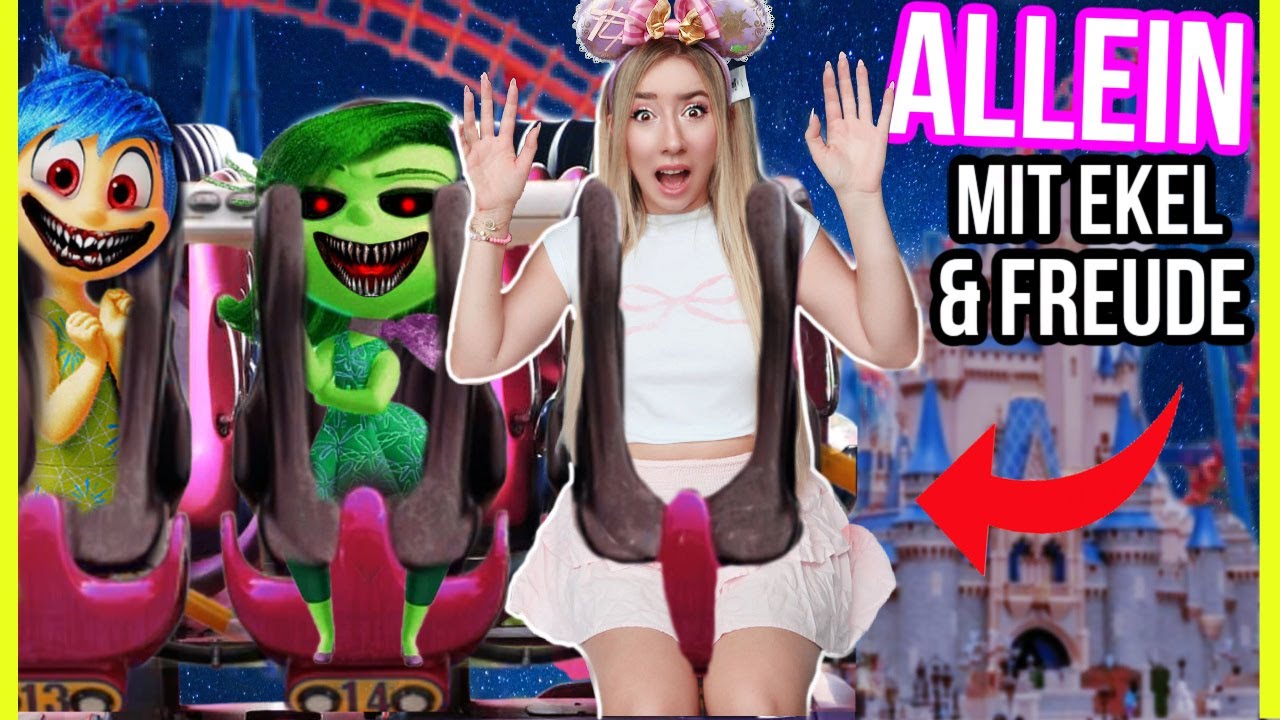 FAHRE niemals 3 Uhr Nachts ACHTERBAHN mit JOY & Disgust aus ALLES steht Kopf 2 im DISNEY WORLD PARK
