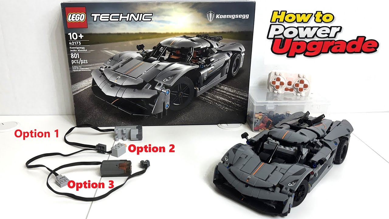 Как собрать и моторизовать модель Lego Technic 42173/42184 Koenigsegg Jesko Absolut Hypercar RC P...