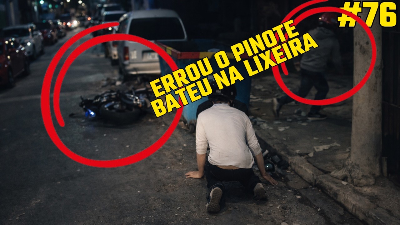 #74 Polícia em ação, bateu a cara na lixeira