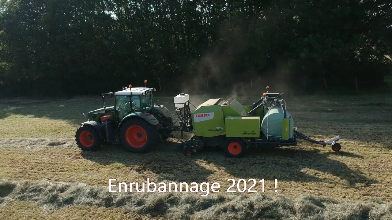 Enrubannage 2021: Fendt 720 et Claas Rollant Uniwrap !