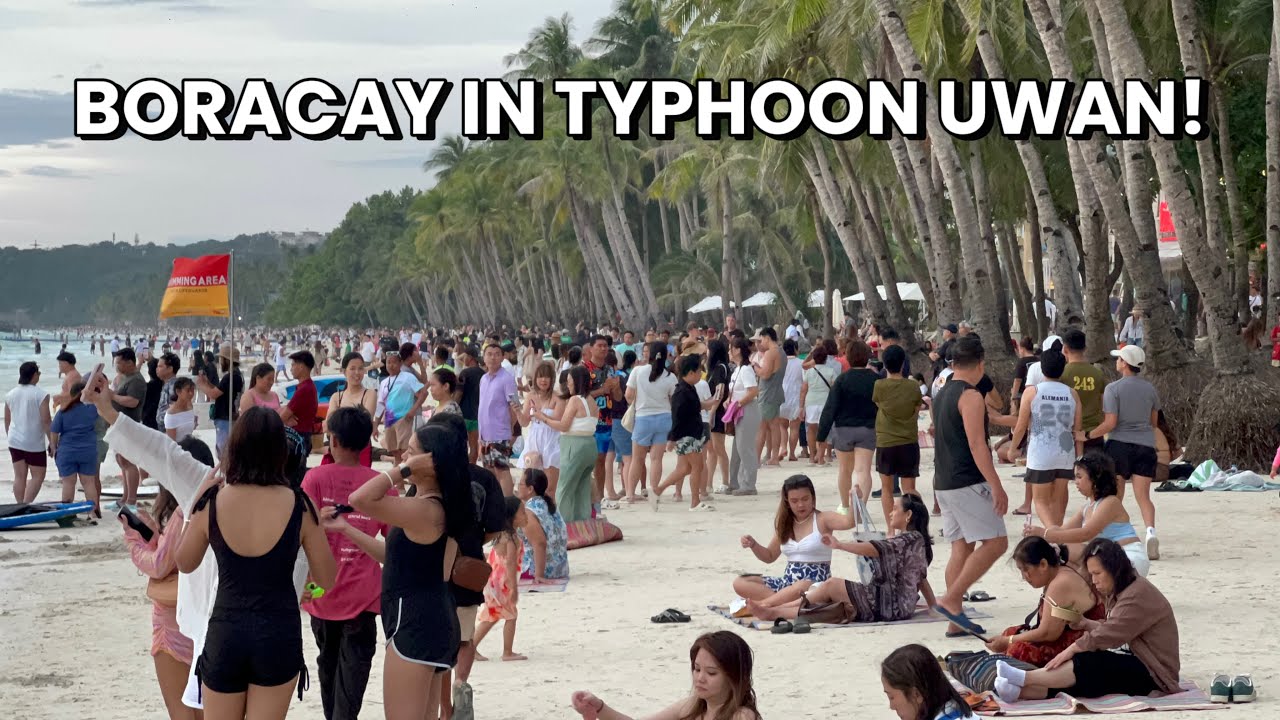 BORACAY Philippines | November 8 2025 | Walk Tour At The White Beach & D&rsquo;Mall In Typhoon Uwan