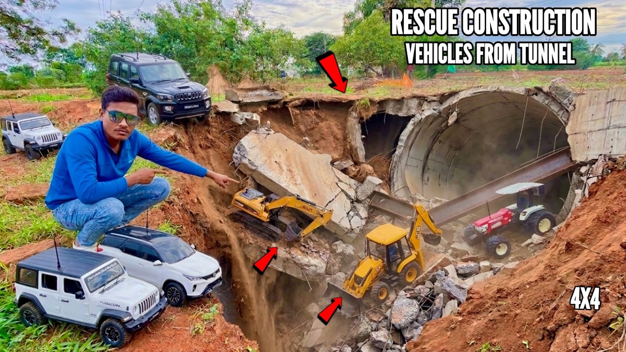RC Winch Test Rescue RC Vehicles From Collapsed Mud Bunker &ndash; Chatpat toy tv
