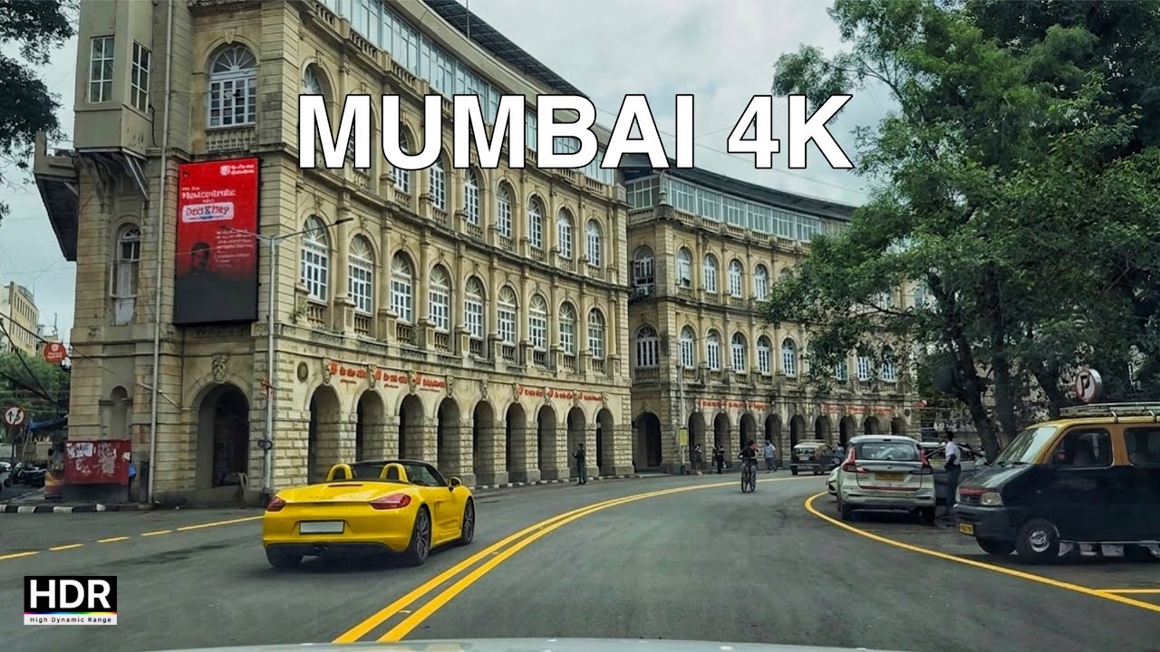 Mumbai Historic Downtown Drive - 4K 60fps HDR 
