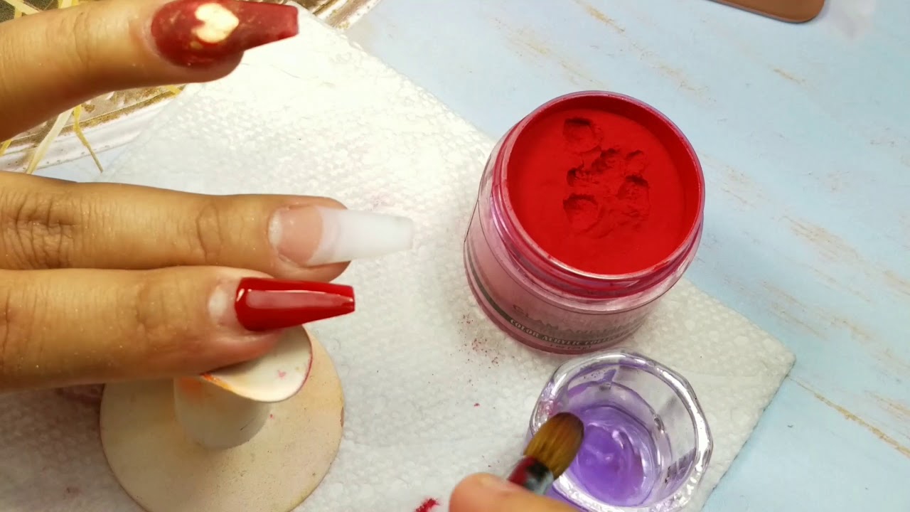 Como aplicar acrilico de color/ que hacer cuando las ulas se caen??
