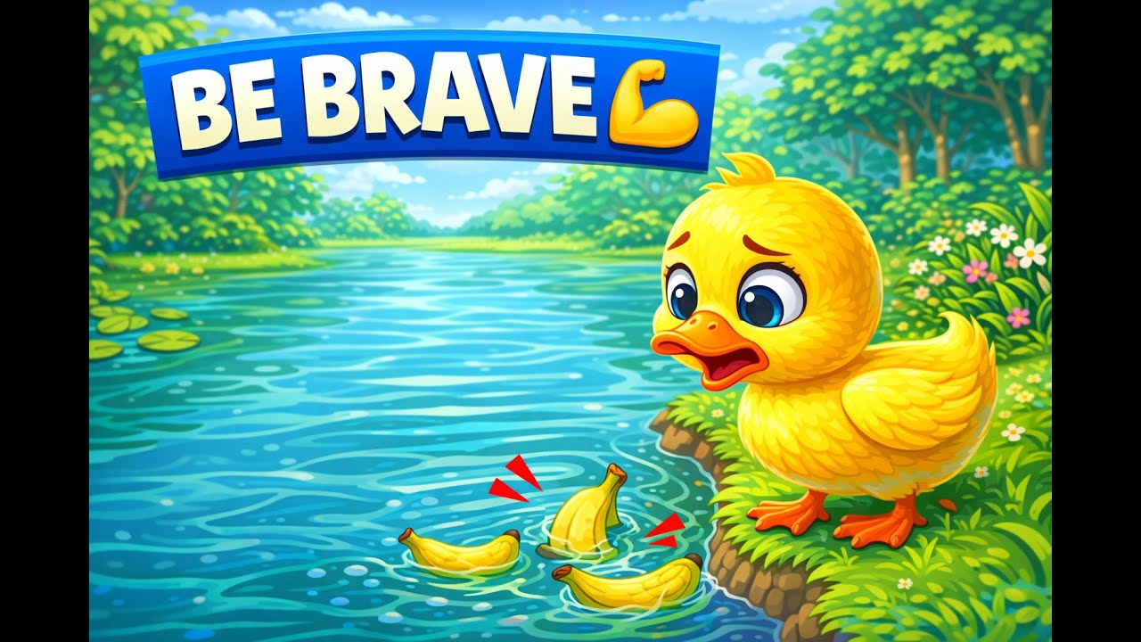 The Brave Little Duck 🦆 | Courage Story for Kids | Moral Story      #CourageForKids #MoralStories