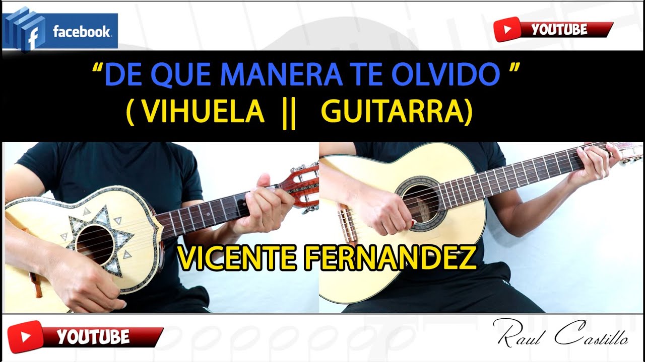 DE QUE MANERA TE OLVIDO || VIHUELA || GUITARRA || VICENTE FERNADEZ