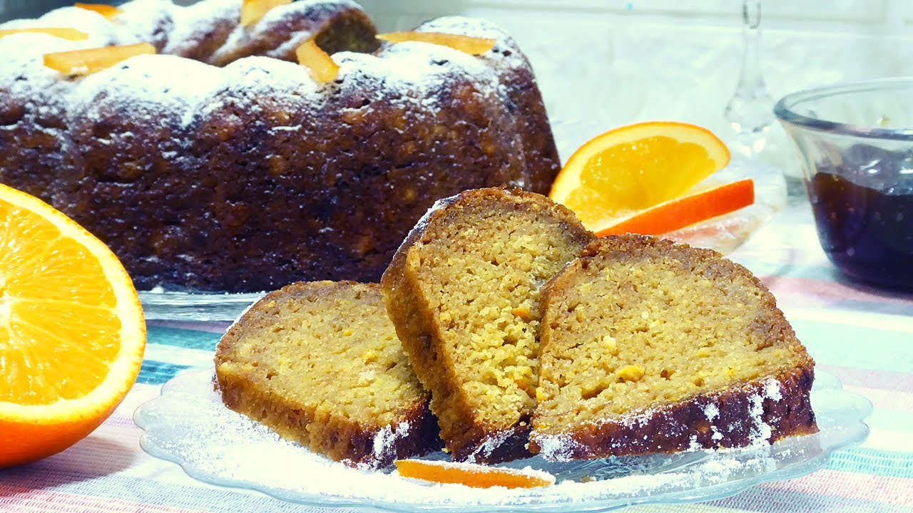 Torta all'arancia con marmellata! buonissima!/¡Tarta de naranja con mermelada/Orange cake with jam!