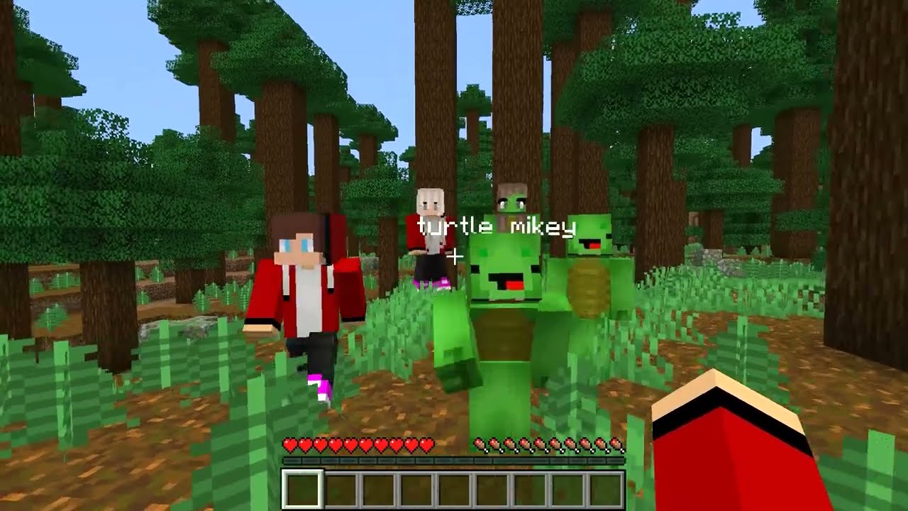 JJ and Mikey: 99 NIGHTS IN THE FOREST EVOLUTION in Minecraft - Maizen