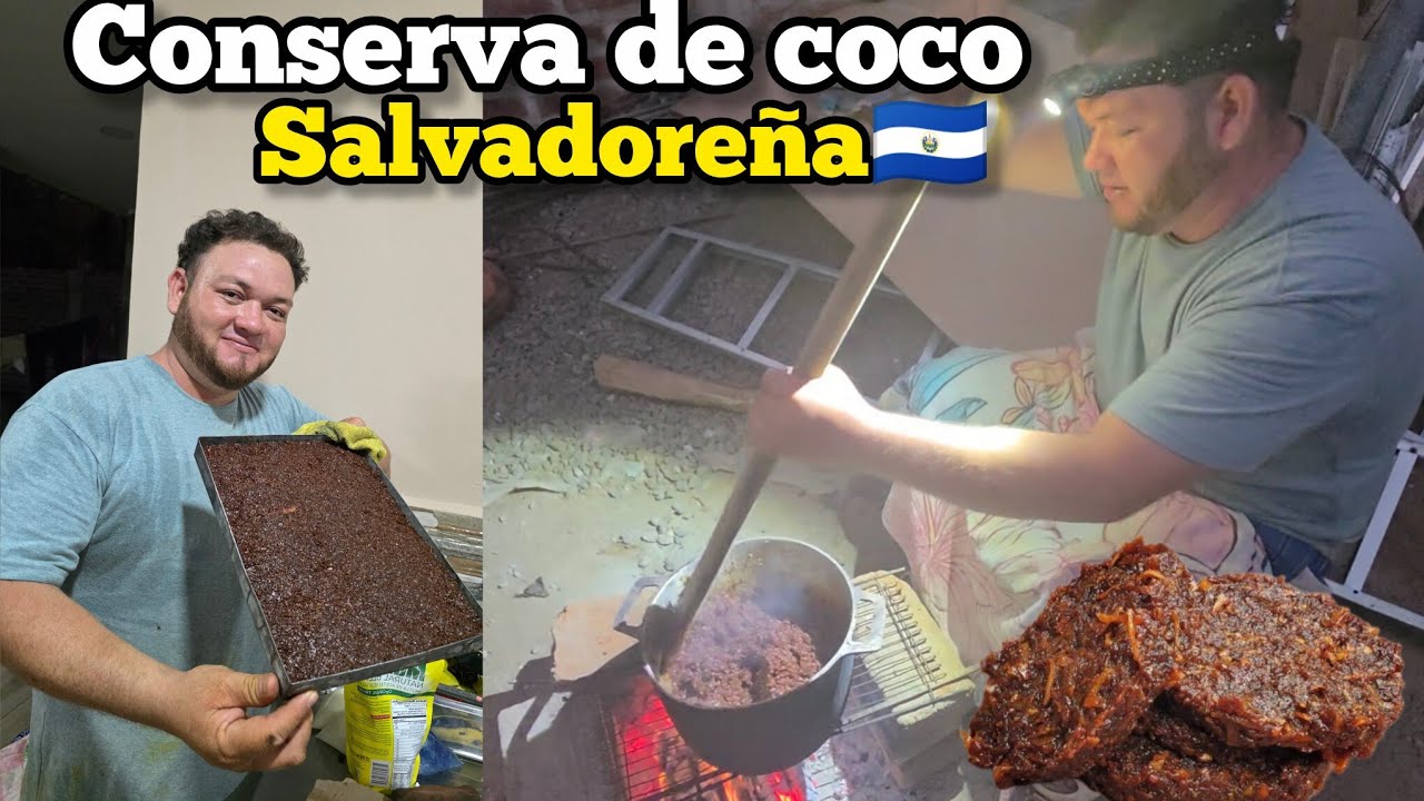 Como hacer CONSERVA DE COCO ARTESANAL SALVADORE&Ntilde;A! (la mejor receta)