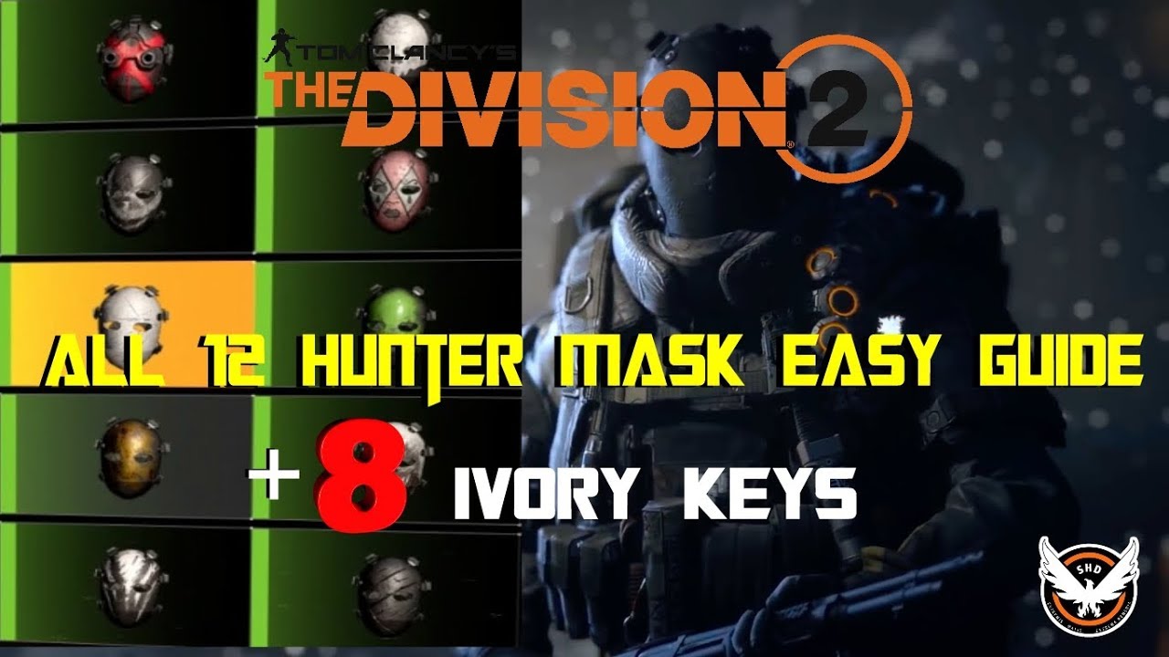 The Division 2 | All 12 Hunter Mask & Ivory Keys | The Easy Way To Get Them