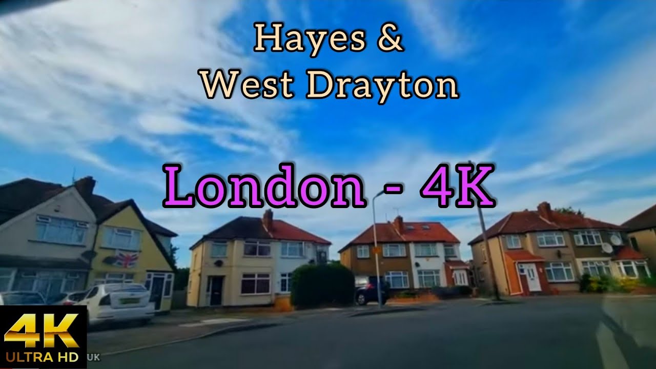 London Tour | Hayes to West Drayton | 4K Road Trip