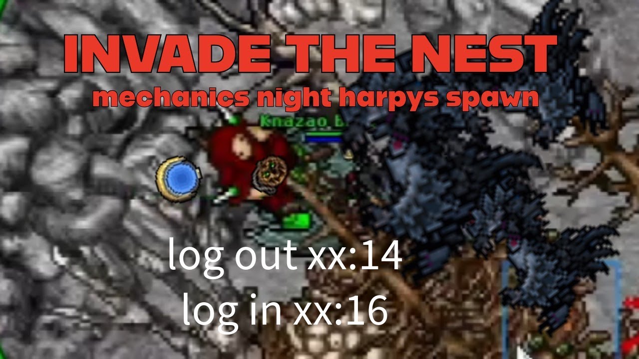 INVADE THE NIGHT HARPY NEST - how to activate night harpy night invasions. #tibia #theorderofthesteg