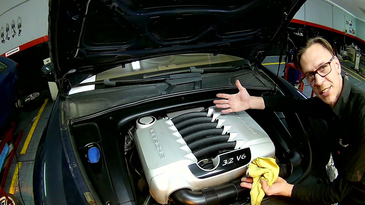 COMO CAMBIAR  ACEITE PORSCHE CAYENNE FACIL Y RAPIDO  OIL CHANGE  TUTORIAL Cómo bloquear suspensión.