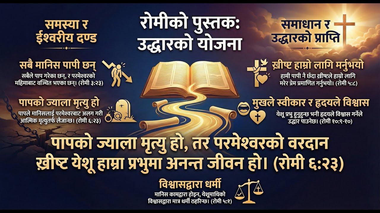 रोमी पुस्‍तक | Book of Romans Overview in Nepali | उद्धार विश्‍वासद्वारा मात्र ✝️
