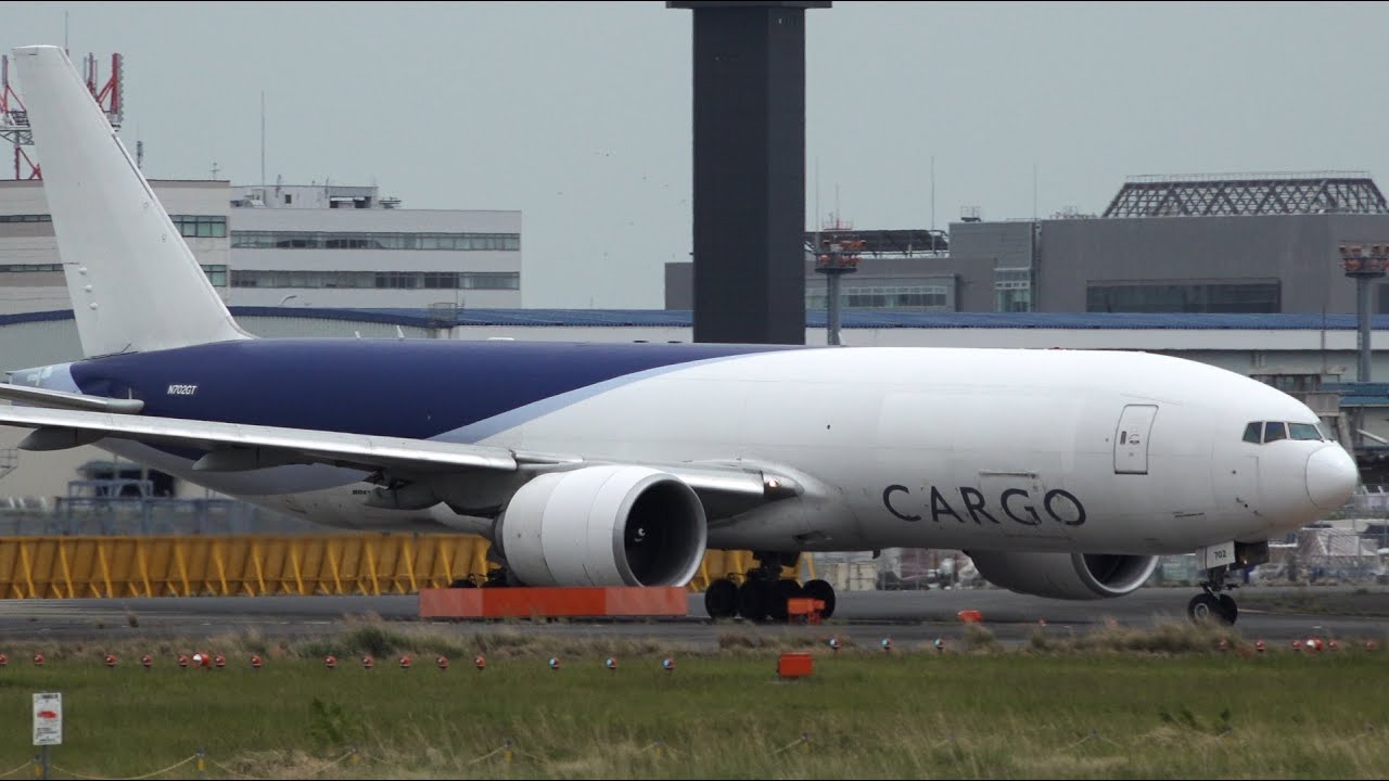 Southern Air Boeing 777F N702GT Landing and Takeoff [NRT/RJAA]