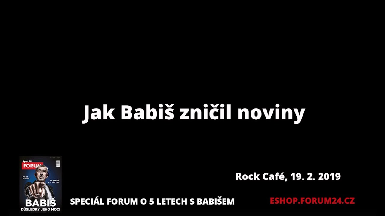 Johana Hovorkov&aacute; &ndash; Jak Babi&scaron; zničil noviny &ndash; SPECI&Aacute;L FORUM O 5 LETECH S BABI&Scaron;EM