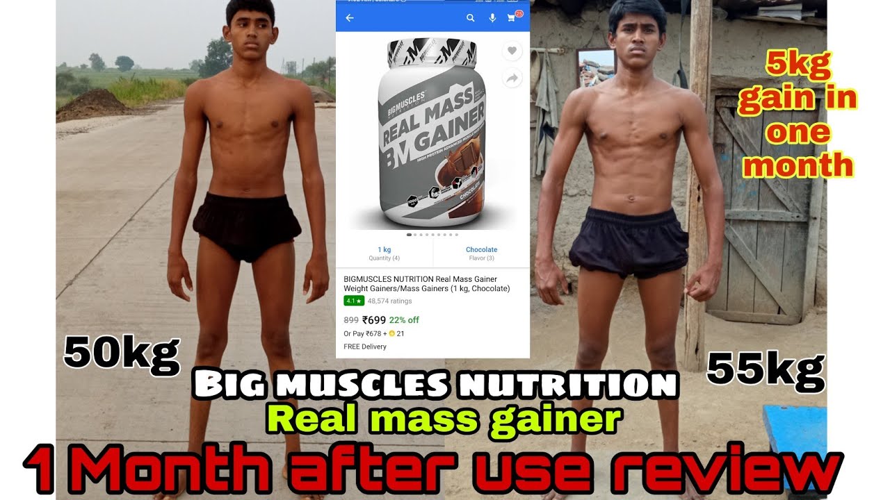 Big muscles nutrition real mass gainer UNBOXING & REVIEW after 1 month use 🔥 #manthanpawar
