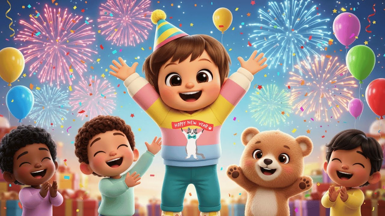 Happy New Year Song 🎉 | Fun Preschool Song for Kids | Melody Kids7
