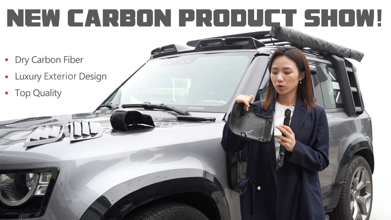 New Defender L663 Dry Carbon Fiber Side Mirror Caps | Carbon Fiber Side Vent Cover