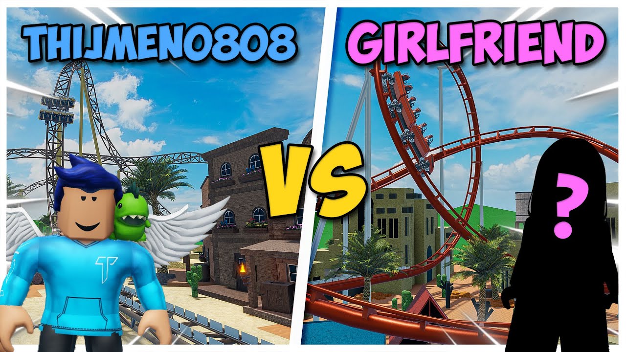 I AGAIN Did a Build Battle Against My GIRLFRIEND in Theme Park Tycoon 2!