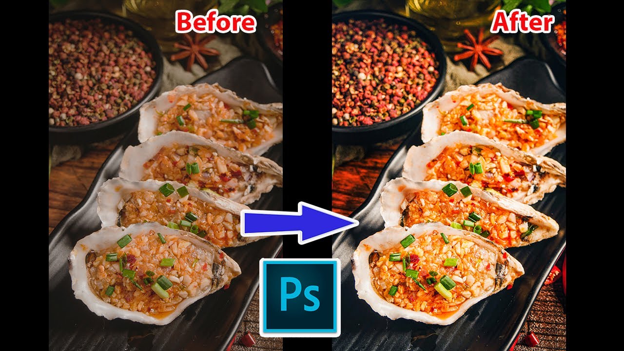 Photoshop Tutorials |  How To Make Colors POP |  Food Photography |N5studio