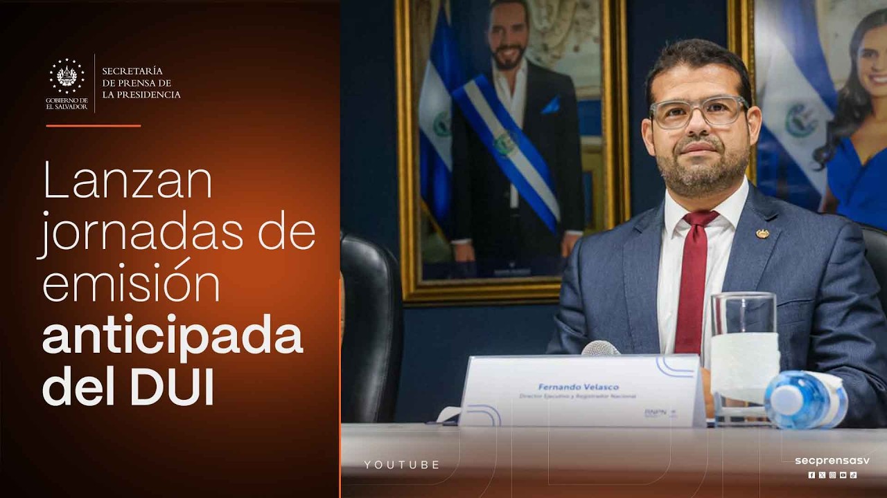 Gobierno del Presidente Nayib Bukele lanza jornadas de preenrolamiento del DUI en centros educativos