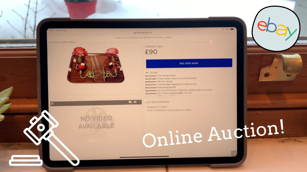 Buying on an online auction to sell on eBay.