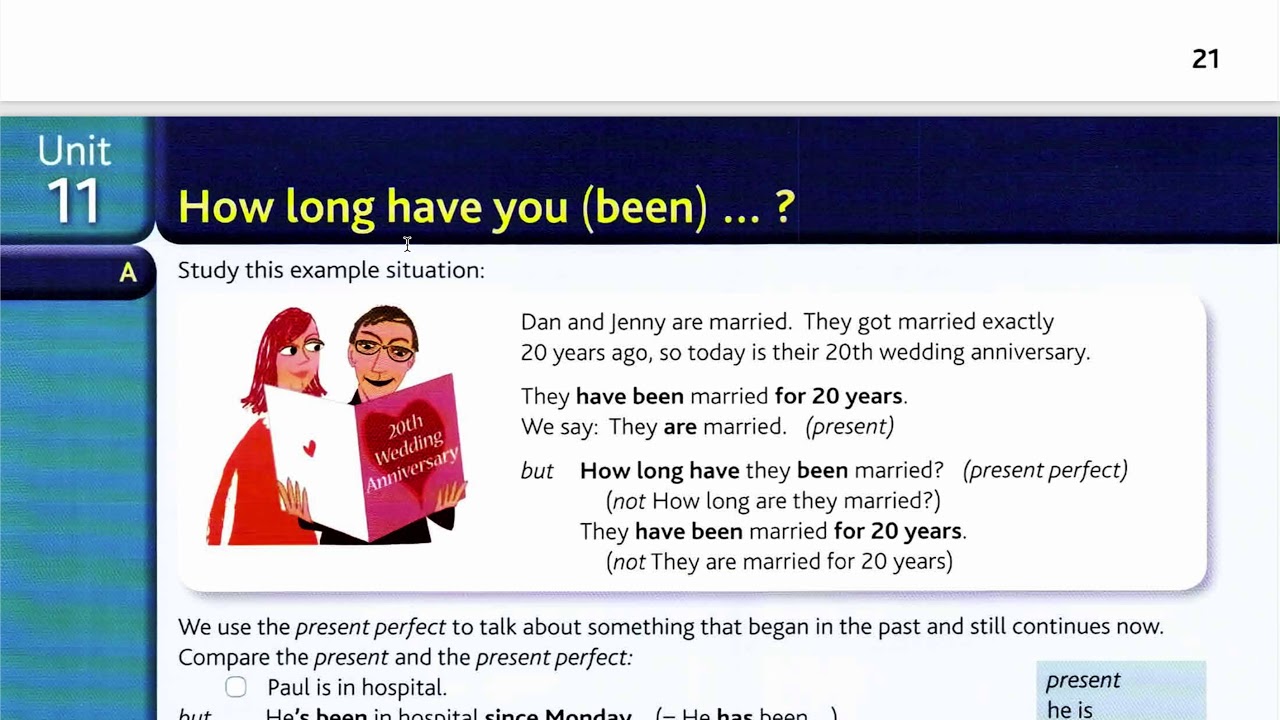 Unit eleven: How long have(has)...been/ السؤال بأداة السؤال How long
