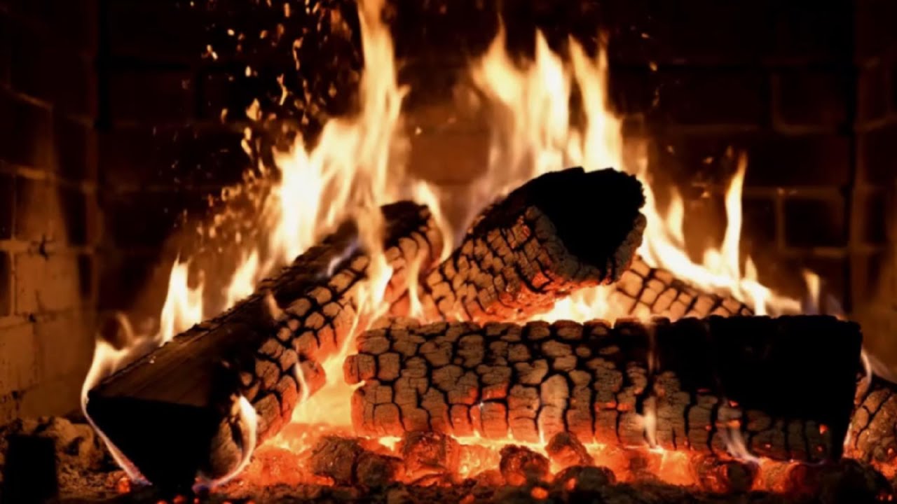 Cozy Fireplace with Sleeping | Warm Night Ambience for Deep Sleep & Relaxation