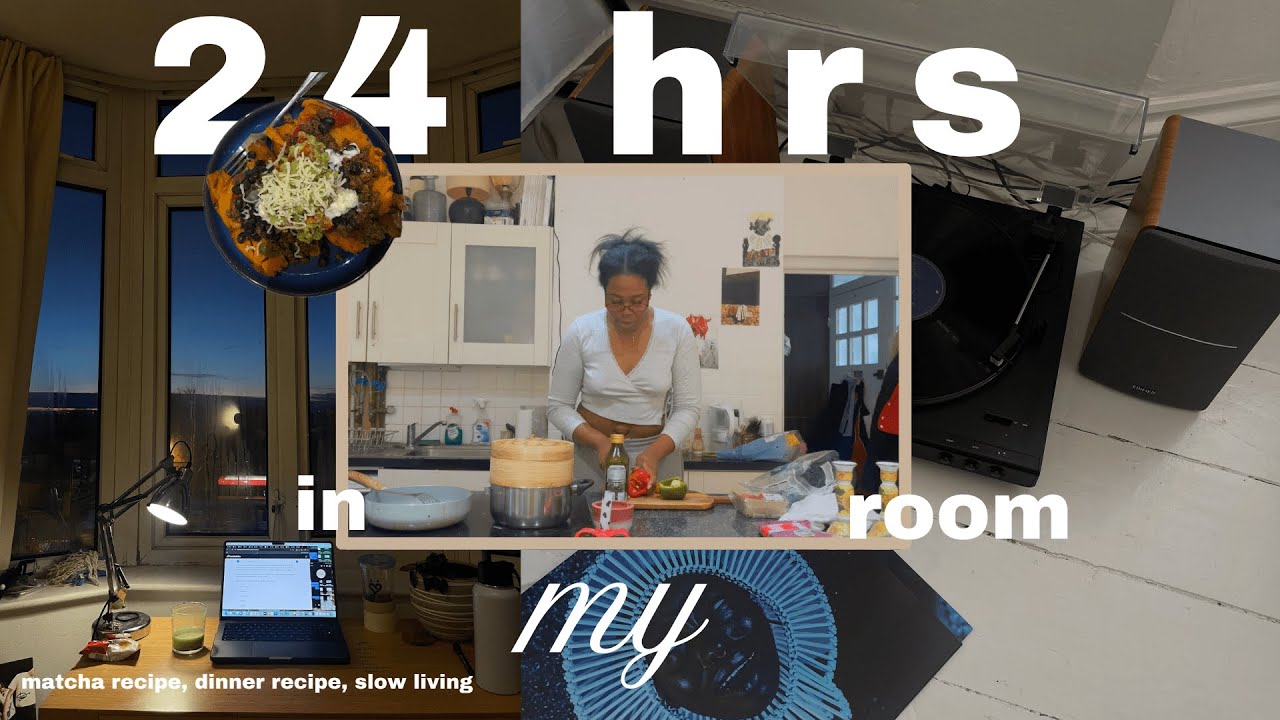 24hrs In My Room| London Studio Apt | Matcha Recipe | Easy Dinner Recipe