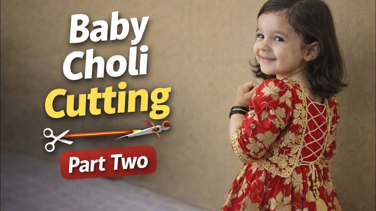 Baby Choli Cutting and Stitching with Lehenga | Full Tailoring Tutorial for Beginners