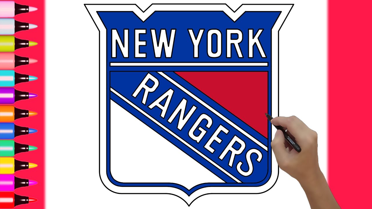 NEW YORK RANGERS LOGO | DRAWING NHL TEAM EMBLEM EASY STEP BY STEP