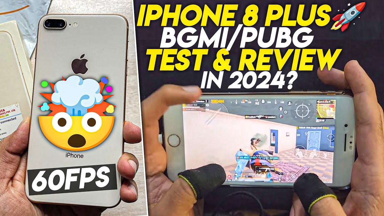 IPHONE 8 PLUS BEST FOR GAMING IN 2024🔥•60FPS GAMING🚀•GAMING REVIEW😍•IPHONE 8 PLUS BGMI/PUBG TEST💀