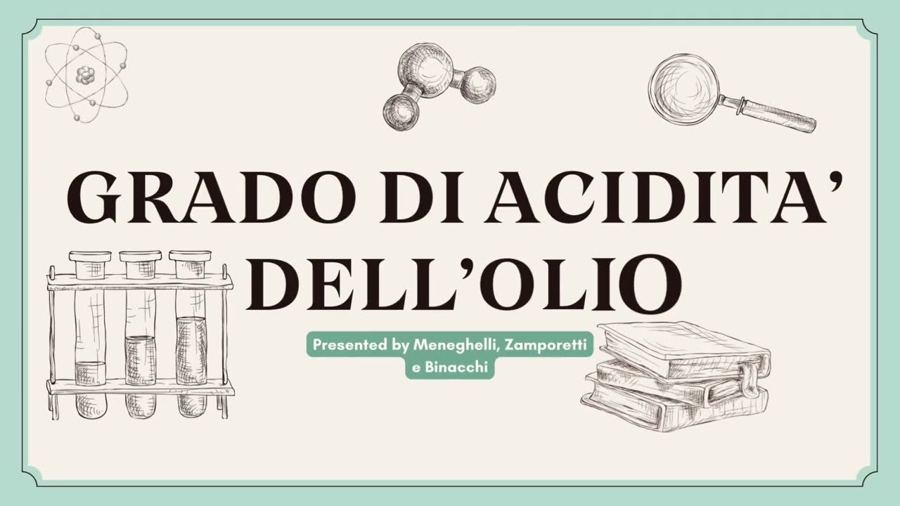 Determinazione dell'acidità di un olio e del numero di iodio