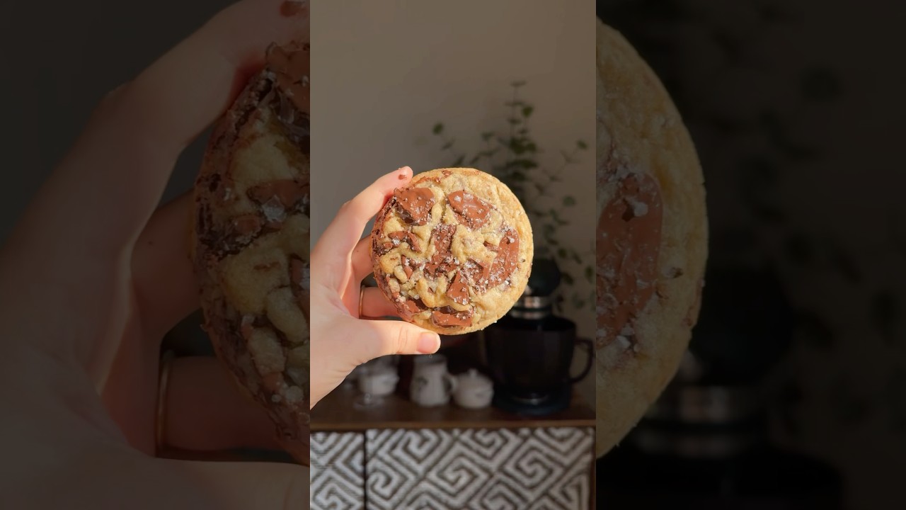 Single serve chocolate chip cookie! #baking #chocolatechipcookies