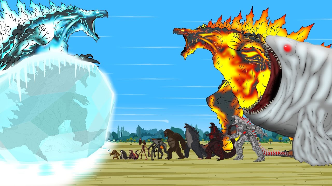 IF SHIN GODZILLA FIRE vs GODZILLA ICE : Atomic Breath (+1000C) vs Freezing Temperatures (-272C)